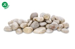 JK ANIMALS Prírodné kremenné valounky biele, do akvária a terária, 2 kg