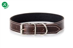 Kožený obojok JK Classic pre psov, 2,5×55 cm, hnedý