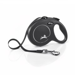 Flexi Classic (pásik),veľkosť L 5 m/50 kg, čierna