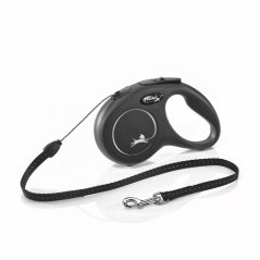Flexi Classic (lanko),veľkosť S 5m/12kg čierna