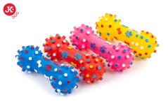 JK ANIMALS Vinylová činka s bodlinami, pískacia hračka pre psov, 12 cm