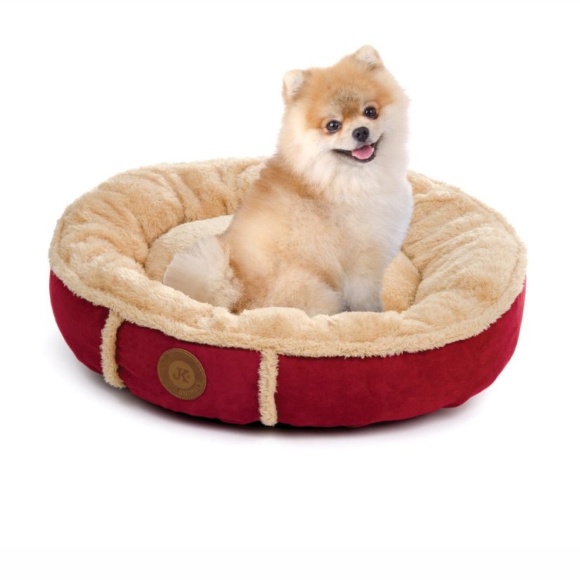 JK ANIMALS Pelech Balu S, guľatý pelech pre psov, vínový 50 cm