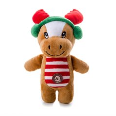 JK ANIMALS, plyšový sob X-Mas, plyšová pískacia vianočná hračka pre psov 27 cm