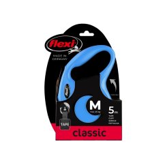 Flexi Classic (pásik),veľkosť M 5 m/25 kg, modrá