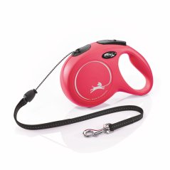 Flexi New Classic (lanko),veľkosť M 8m/20kg, červená