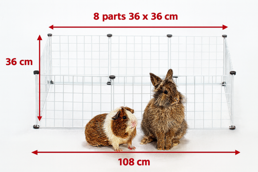 JK ANIMALS  ohrádka pre hlodavce  8 dielu 36 × 36 cm