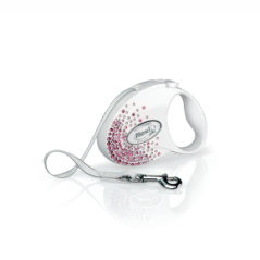 flexi Glam Splash Pink Tape (pásik), veľkosť S, biela