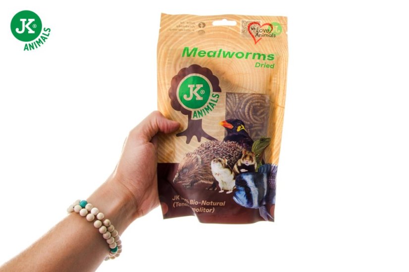 Sušené múčne červy JK Dried Mealworms vo vrecku, 80 g, (Tenebrio Molitor)