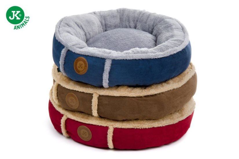 JK ANIMALS Pelech Balu S, guľatý pelech pre psov, vínový 50 cm