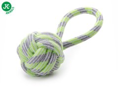 JK ANIMALS, Bavlnené preťahovadlo zelené, bavlnená hračka, veľkosť 9 cm