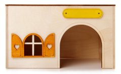 JK ANIMALS Domek Kvádr, drevený domček pre morčatá 23×15×13 cm