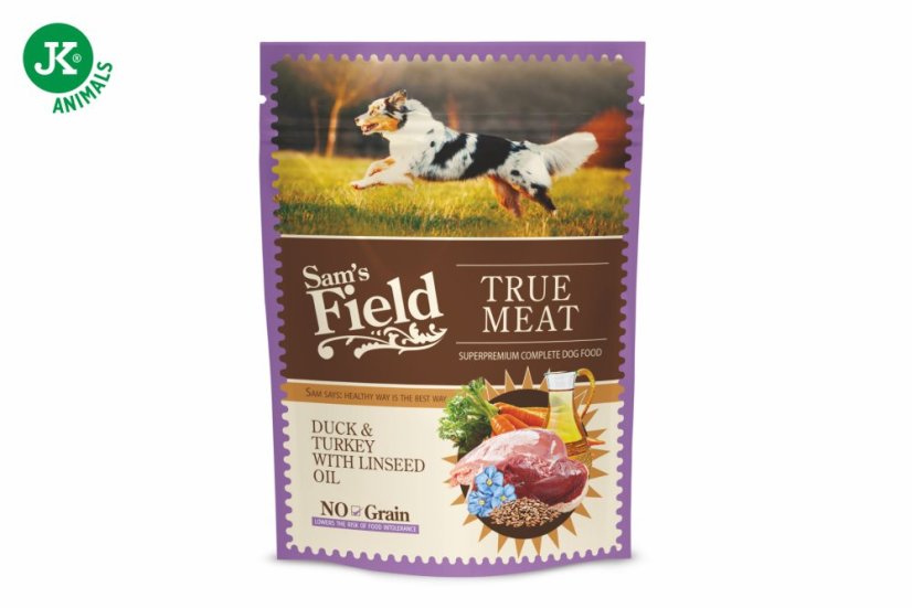 12× 260 g, Sam's Field True Meat Mix, (superprémiové kapsičky pre psy)