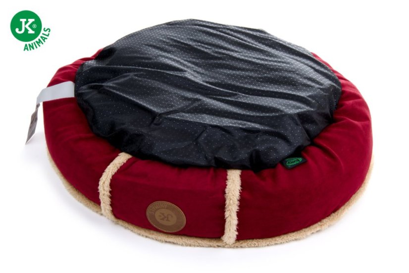 JK ANIMALS Pelech Balu S, guľatý pelech pre psov, vínový 50 cm