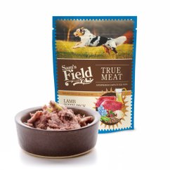 Sam's Field True Meat Lamb with Rice & Pea, šťavnaté mäsové kapsičky jahňacie mäso s ryžou a hrachom pre psov, 260 g (superprémiové kapsičky pre psov)