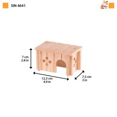 FERPLAST SIN 4641 domček myška 12,5 x 7,5 x 7 cm