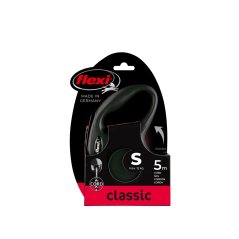 Flexi Classic (lanko),veľkosť S 5m/12kg čierna