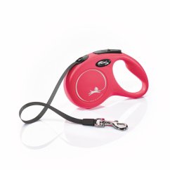 Flexi Classic (pásik),veľkosť S 5m/15kg, červená