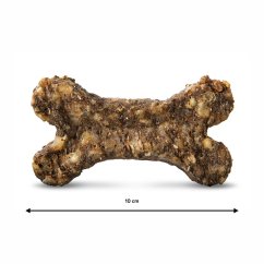 JK ANIMALS Kosť natural, prírodná maškrta s lososom a bylinkami, 650 g, 10 cm, 27 ks v boxe
