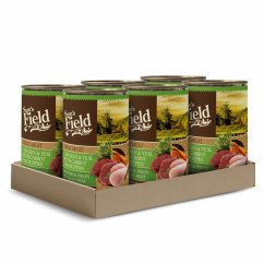 6× 400 g, Sam's Field True Chicken & Veal Meat with Carrot for Puppies (Sams Field mäsová konzerva)