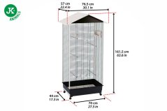 Ferplast Nota Nera voliéra 76 x 57 x 161 cm