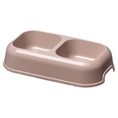 Ferplast PARTY 16 dvojmiska, hnedá, 26,5 x 15 cm 0,7 l