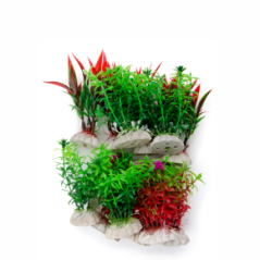 JK ANIMALS MIX small, akvarijné plastové rastliny, balenie12 ks, cca 6 cm