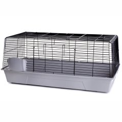 JK ANIMALS klietka pre králiky Black 120, 59×120×52 cm siva