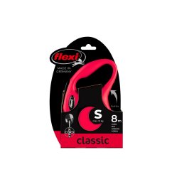 Flexi Classic (lanko),veľkosť S 8m/12kg, červená