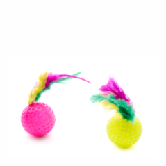 JK Loptička s pierkom 2 ks, 4 cm