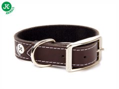 JK Široký kožený obojok LUX 24 mm/40 cm hnedý