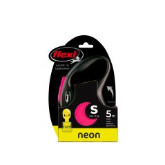 flexi Neon pásik, veľkosť S 5m/15 kg, ružová