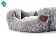 JK ANIMALS, pelech Yetti M,jemný pelech pre malých a stredných psov, sivý, 53×53×16 cm