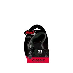 Flexi Classic (pásik),veľkosť XS 3m/12kg, čierna