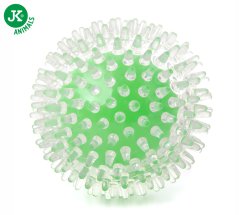 JK ANIMALS, Lopta s pichliačmi zelená, hračka z TPR termoplastickej gumy, veľkosť 9 cm
