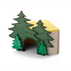 JK ANIMALS domček Les rohový pre škrečky 10×10×11 cm