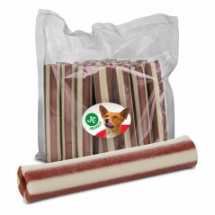 JK ANIMALS Tubitos s uherákovou príchuťou, polovlhká maškrta pre psov, 15 ks, 620 g.