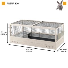 FERPLAST ARENA 120 BLACK klietka pre králiky 125 x 64,5 x 51 cm