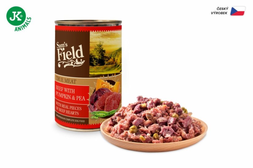 6× 400 g, Sam's Field True Meat Mix (Sams Field mäsová konzerva)