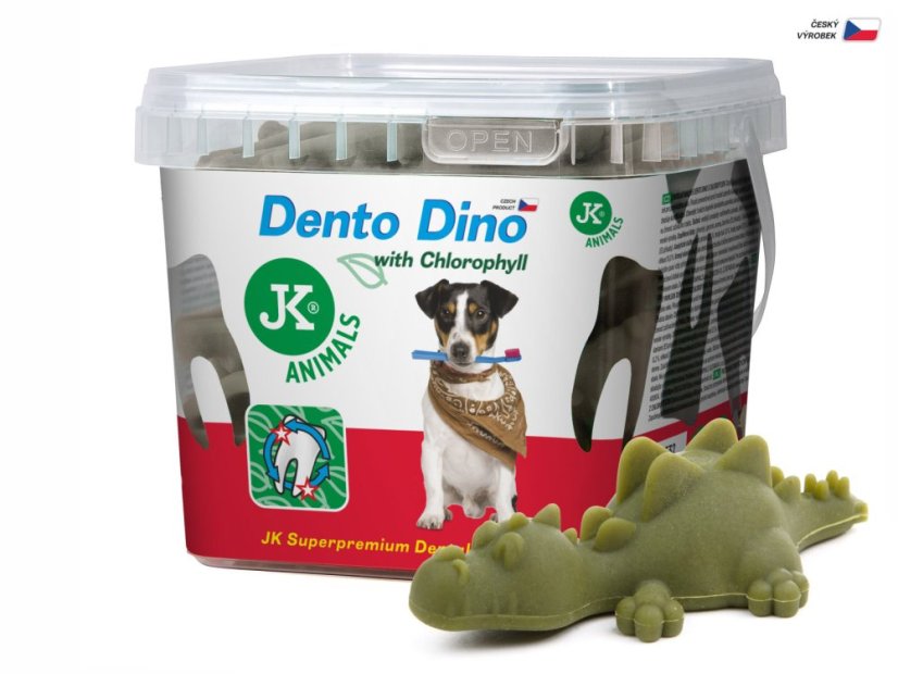Dento Dino with Chlorophyll, dentálna maškrta s chlorofylom pre psov, 460 g
