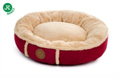 JK ANIMALS Pelech Balu S, guľatý pelech pre psov, vínový 50 cm