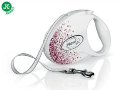 flexi Glam Splash Pink Tape (pásik), veľkosť M, biela