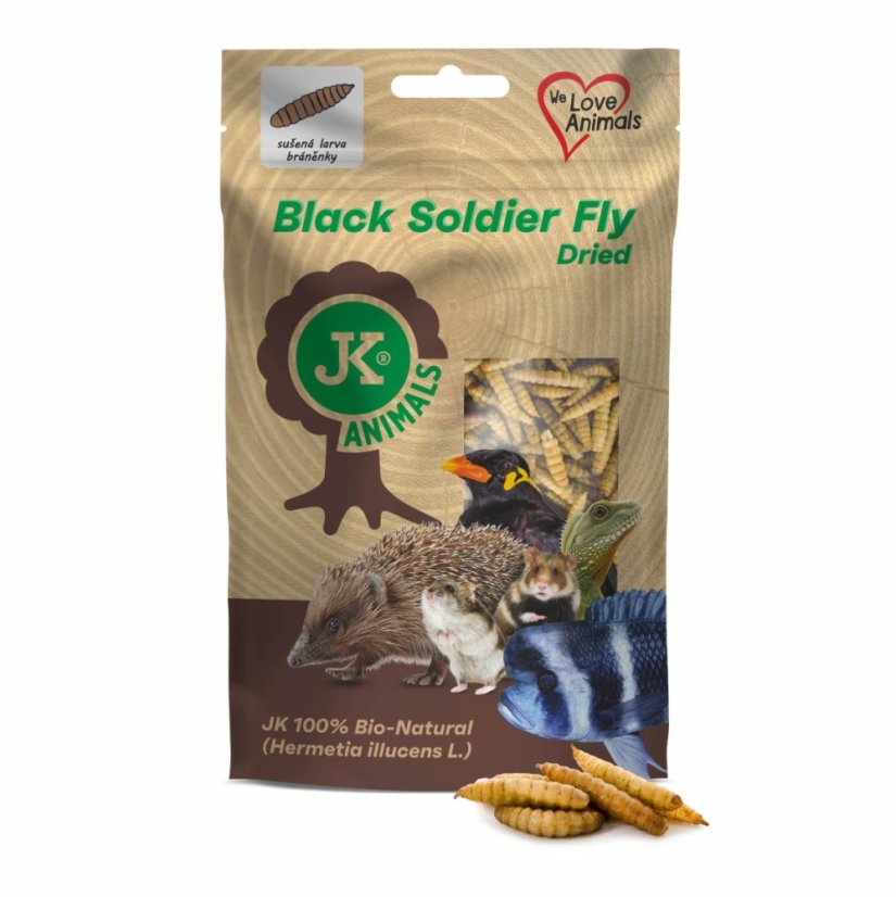 JK ANIMALS, sušená larva bránenky, 80 g