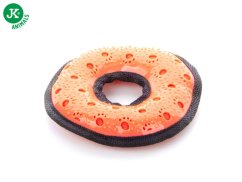 JK ANIMALS, Donut nylonová pískacia hračka s TPR prvkami, veľkosť 16 cm