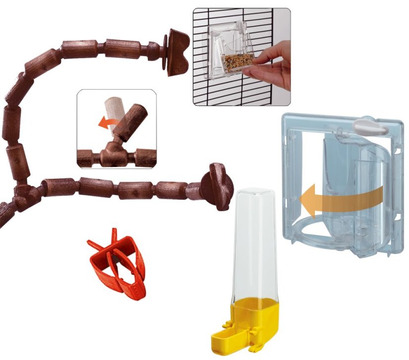 Ferplast GIULIETTA 4 drevená klietka pre vtáky 57 x 30 x 50 cm