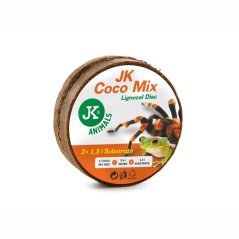 JK ANIMALS, podstielka JK Coco Mix Lignocel Disc, kokosová drvina v dvoch diskoch, 2×110 g