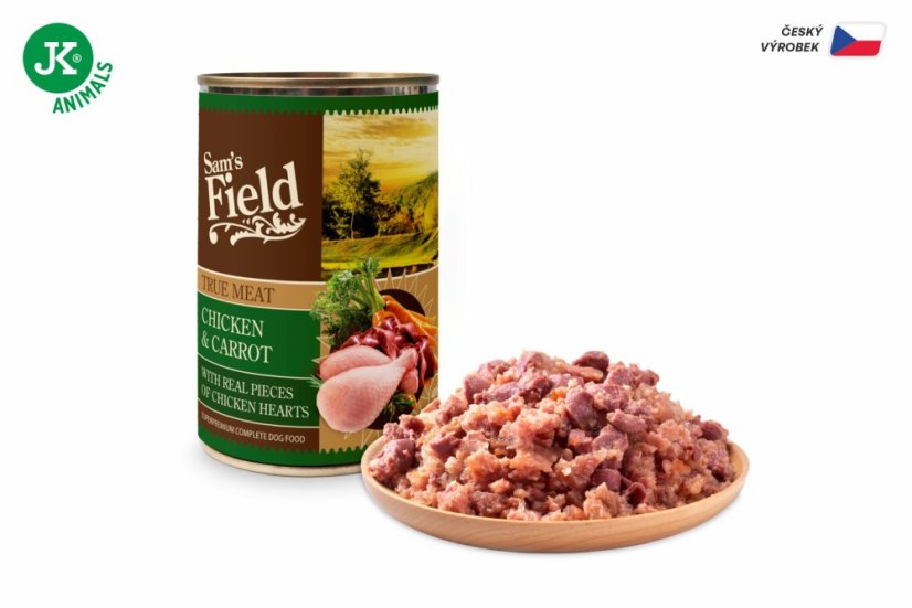 6× 400 g, Sam's Field True Meat Mix (Sams Field mäsová konzerva)