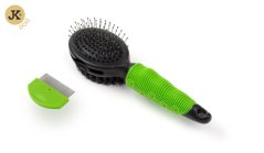 JK Oválna kefa 3v1, obojstranná s hrebeňom malá 20x6 cm