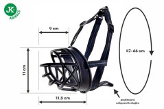 JK ANIMALS náhubok Hanibal čierny, veľkosť 4