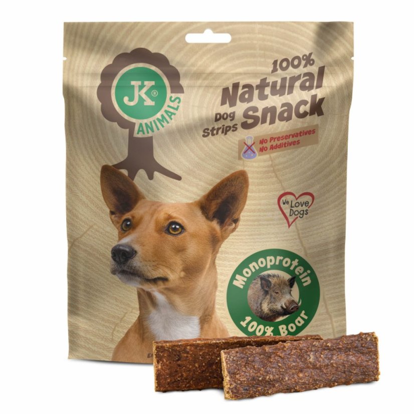 JK ANIMALS 100% Natural Snack, Monoproteín Boar, 100% DIVIAK, 500 g