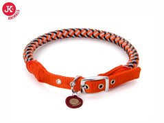JK ANIMALS Povrazový obojok Comfort oranžový 1,5 cm/44–53 cm